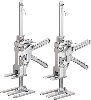 Kolvoii Labor Saving Arm Jack 2 Pack, Dual-Speed Precision Control Arm Jack | 8.5" Lift Range; Dual-Speed Lowering for Precise Alignment; Stainless Steel and Aluminum for Furniture, Door and Cabinet Work