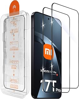 Aerku Protector de Pantalla para Xiaomi Mi 17T Pro 5G, Cristal Templado 9H Ultra HD Anti-Rayas Vidrio, 0,33mm Táctil, Instalación Sin Burbujas Montaje Rápido, Paquete de 2