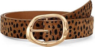 Women Leather Belt for Jeans Pants Ladies Casual Waist Belt Fashion Faux Leather Women Belt 1.18“ Width