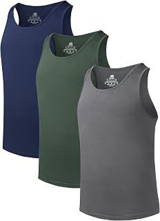 DAVID ARCHY Men's Undershirts T-Shirt Tank Top Business Casual Bamboo Fibre Soft Silky Short Sleeve Sleeveless Breathable Vest T-Shirt Men's Undershirt Fitted Pack of 3/5