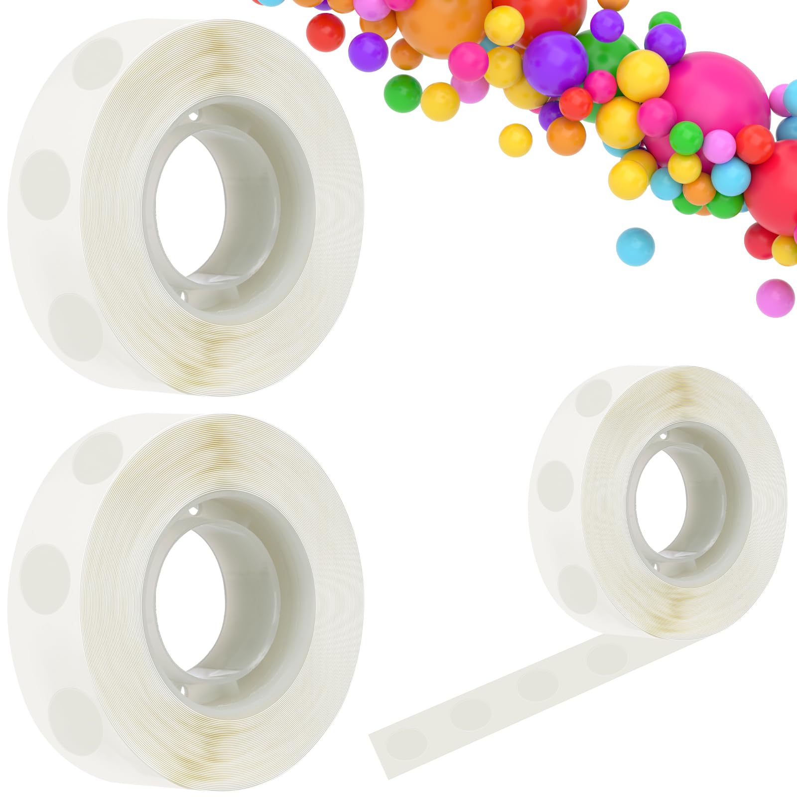 600 PCS Balloon Glue Dots, Removable Balloon Sticky Spots,Extra Strong Glue Dots