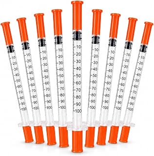 15 Pack 1ml 31Gx8mm Plastic Multiple Use Dispensing Measuring Tools | Precision Plastic with Caps, Individually Sealed, Multi-Purpose Measuring & Dispensing, Laboratory Accessories