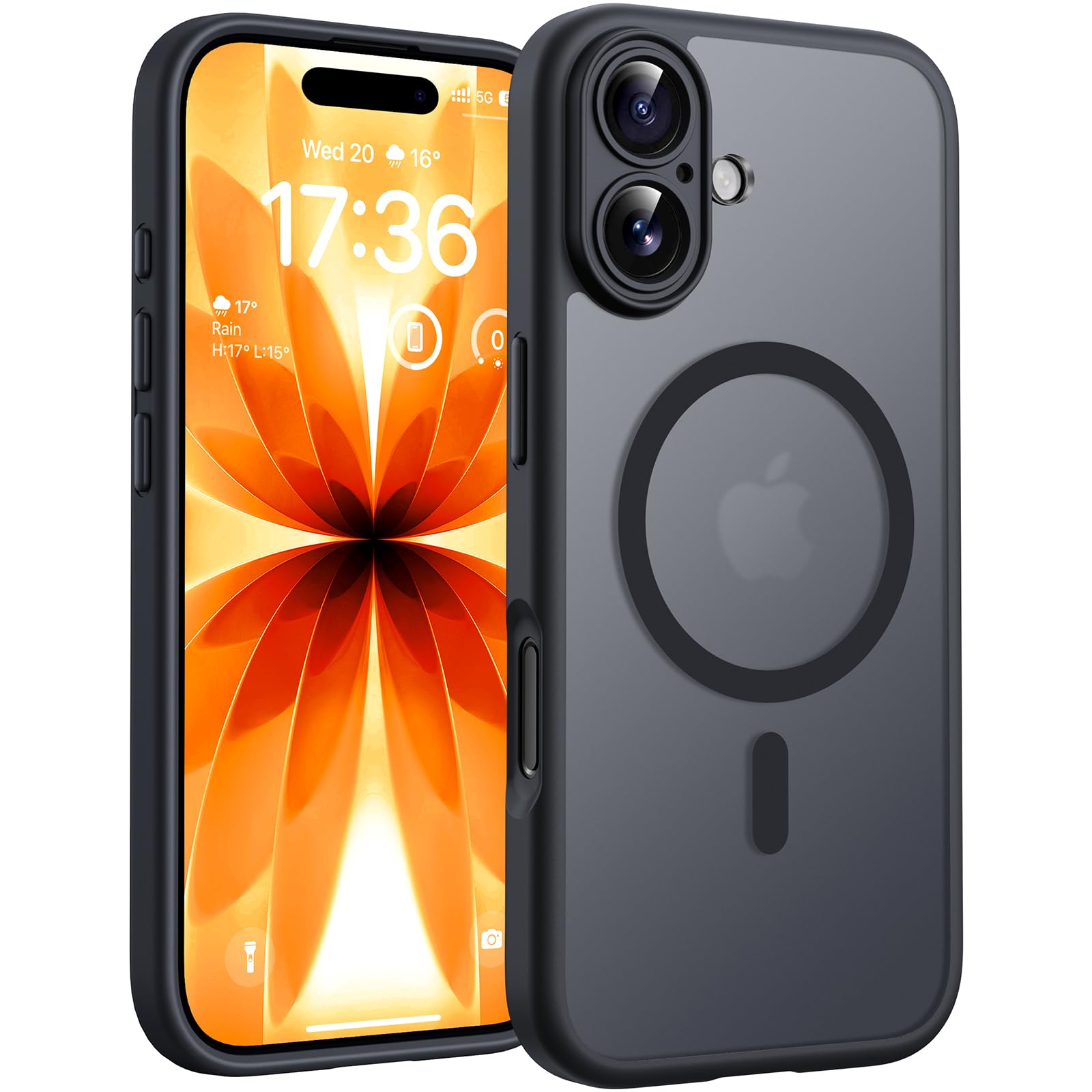 TOCOL für iPhone 17 Hülle, Kompatibel mit MagSafe, Schwarz | Full camera protect