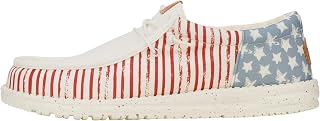 HEYDUDE Men's Wally Funk Americana Slip On Loafer | Elastic Laces