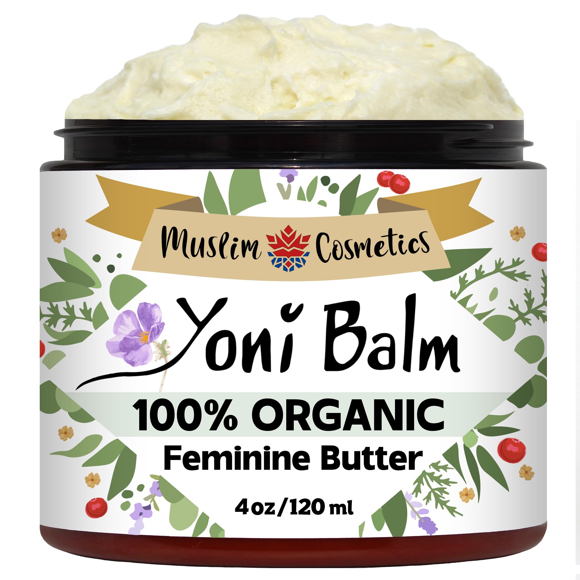 Organic Yoni Balm | 9 Herb Vaginal Care | Anti-Odour | Made in Canada 120ml | Mo