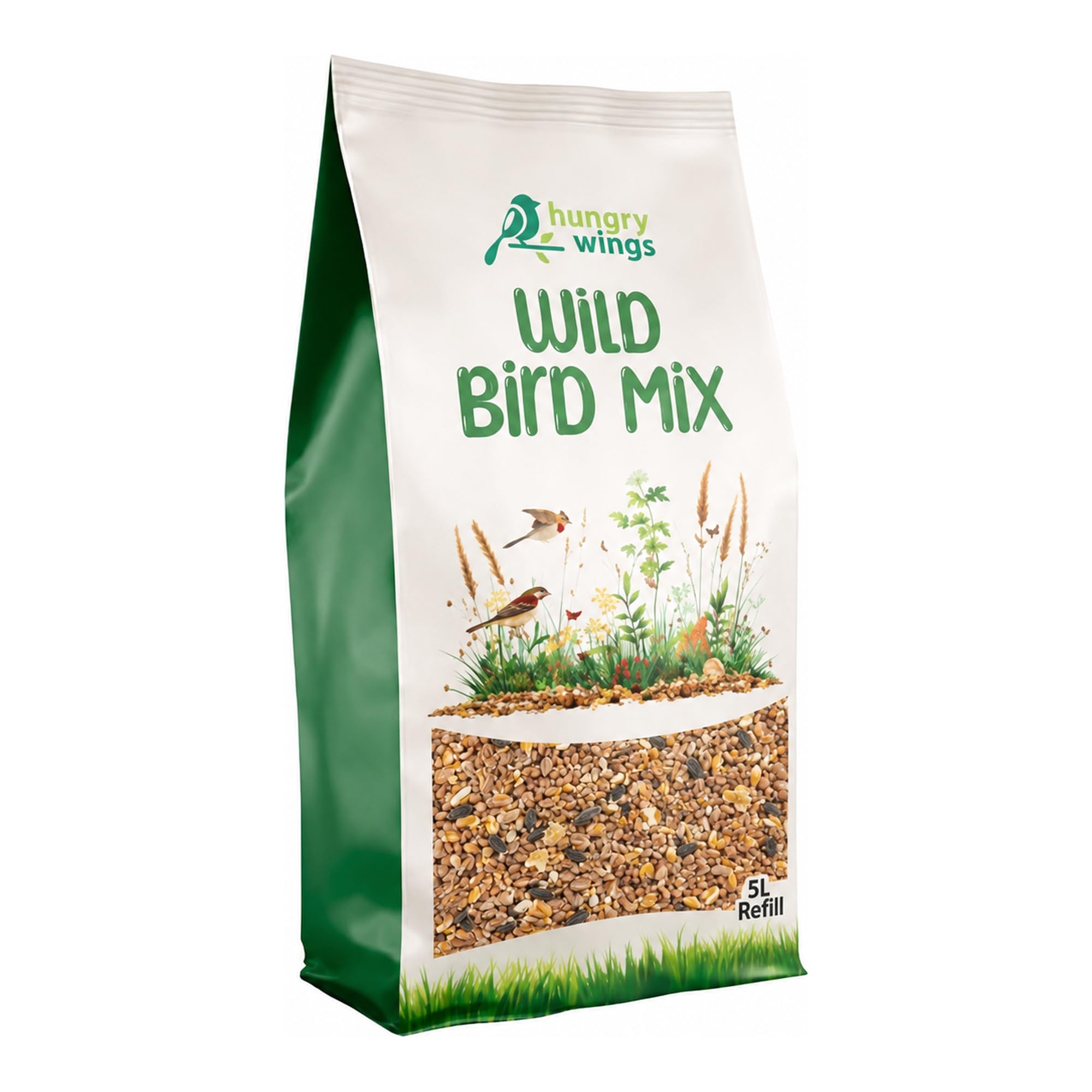 Premium Wild Bird Seed Food 5L Refill, (5L Bag, Wild Bird Mix) | Refill
