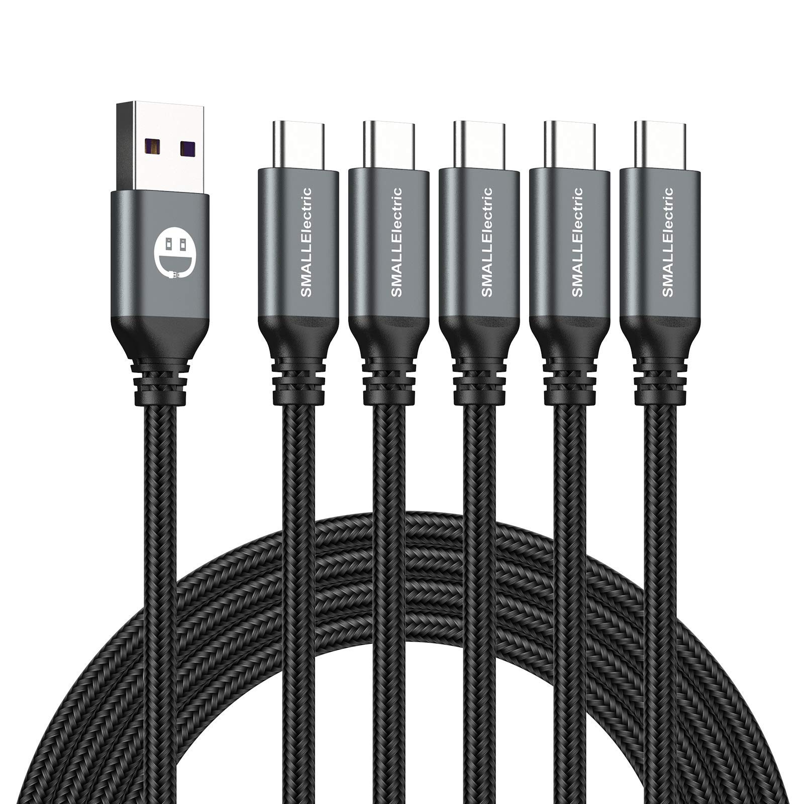 USB C Cable 5 Pack 6FT, USB A to Type C Fast Charger Cord | 3A braided USB A to 