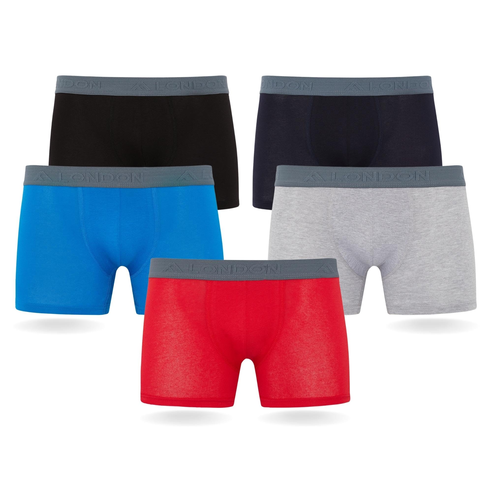 FM London 5er-Pack Herren-Boxershorts - Atmungsaktive Herrenunterwäsche für alle
