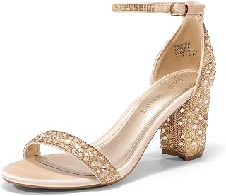 DREAM PAIRS Women's Comfort Block Heel Sandals