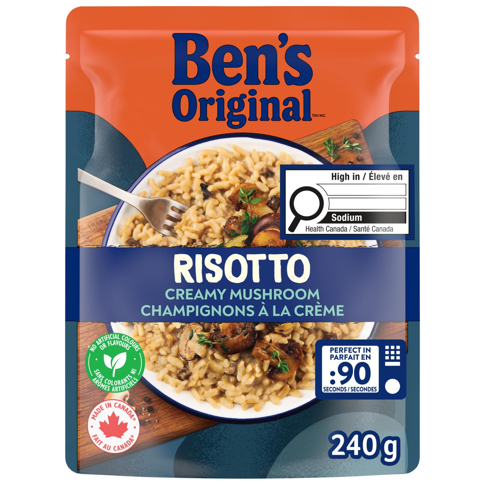 BEN'S ORIGINAL Risotto Creamy Mushroom Side Dish, 240g Pouch