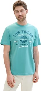 Tom Tailor Men's T-Shirt with Logo Print made of Cotton