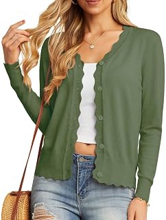 GRECERELLE Women's Cardigan with Buttons and V Neck Cardigan for Women Summer Lace Cardigan Lightweight Elegant