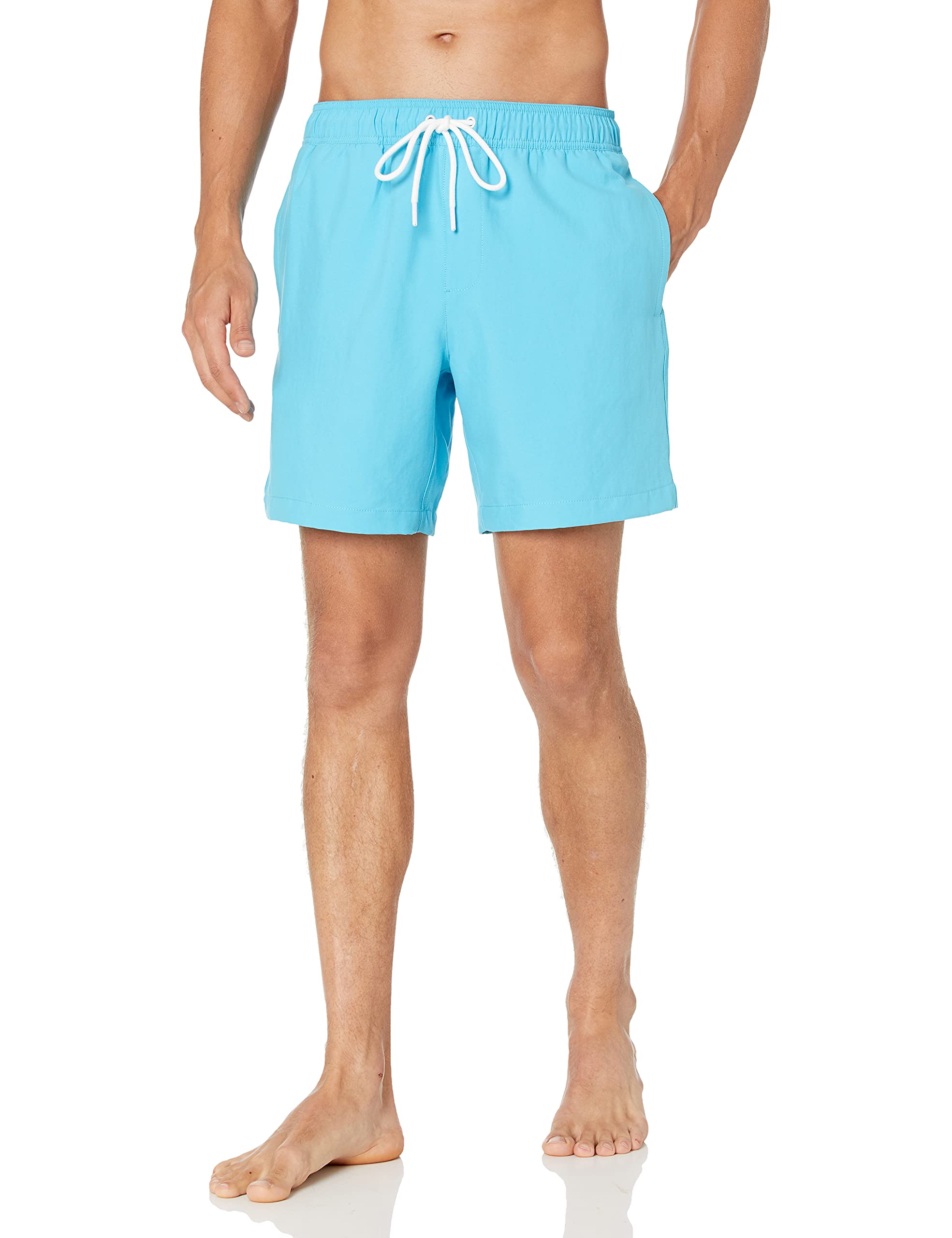 Amazon Essentials Men's Swim Trunks with Mesh Lining, Pockets and Drawstring Clo