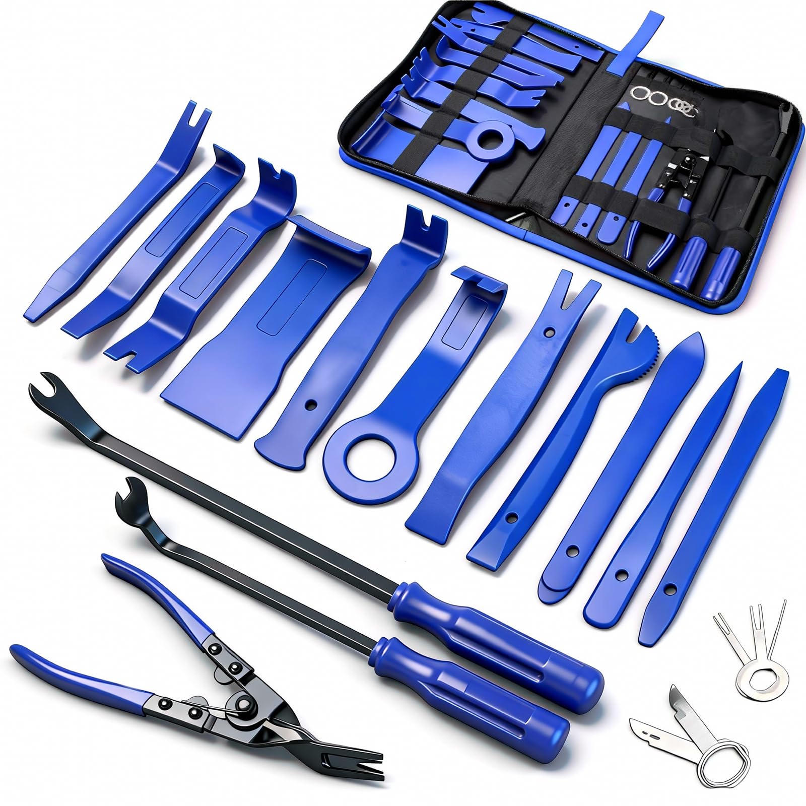Poraxy 19Pcs Trim Removal Tool, Car Panel Dashboard Door Audio Trim Removal Tool