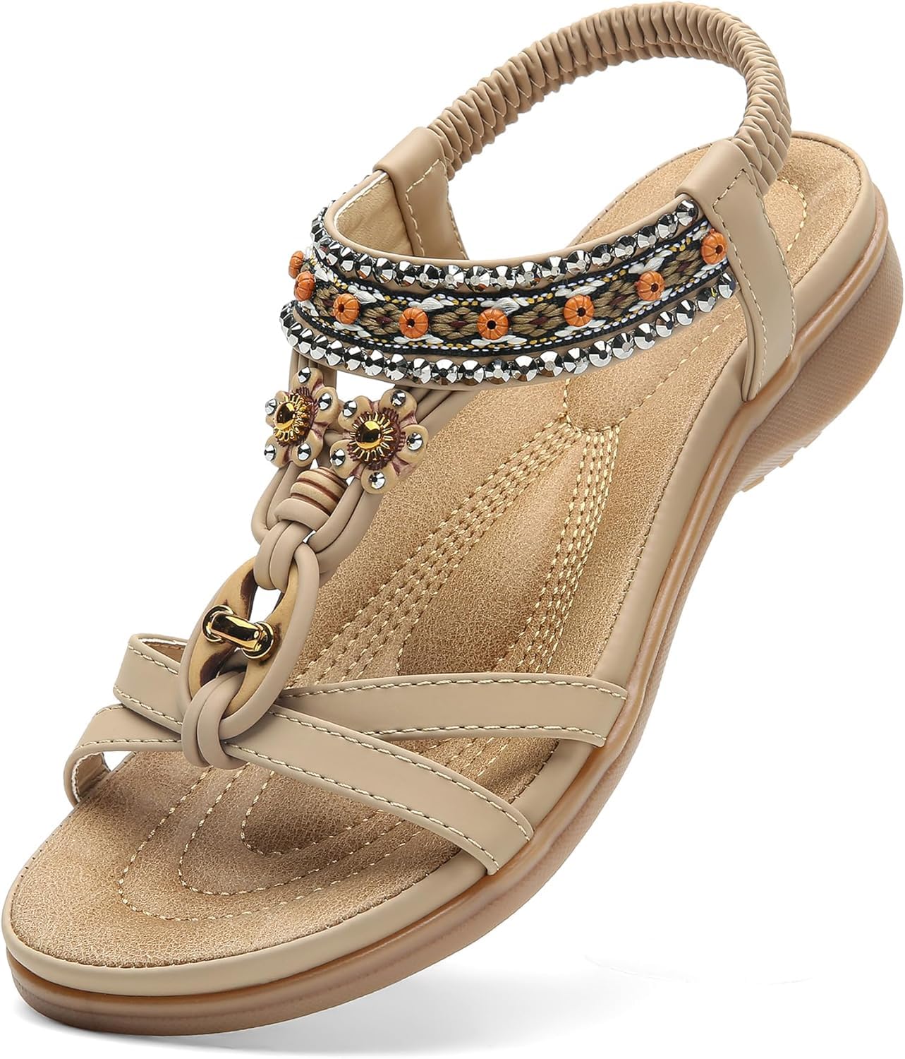 Littleplum Womens Sandals Arch Support Summer Beach Sandals Comfort Walking Shoe