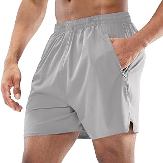 MIER Men's 5 Inch Running Shorts Quick Dry Outdoor Sports Workout Summer with Pockets Lightweight Breathable