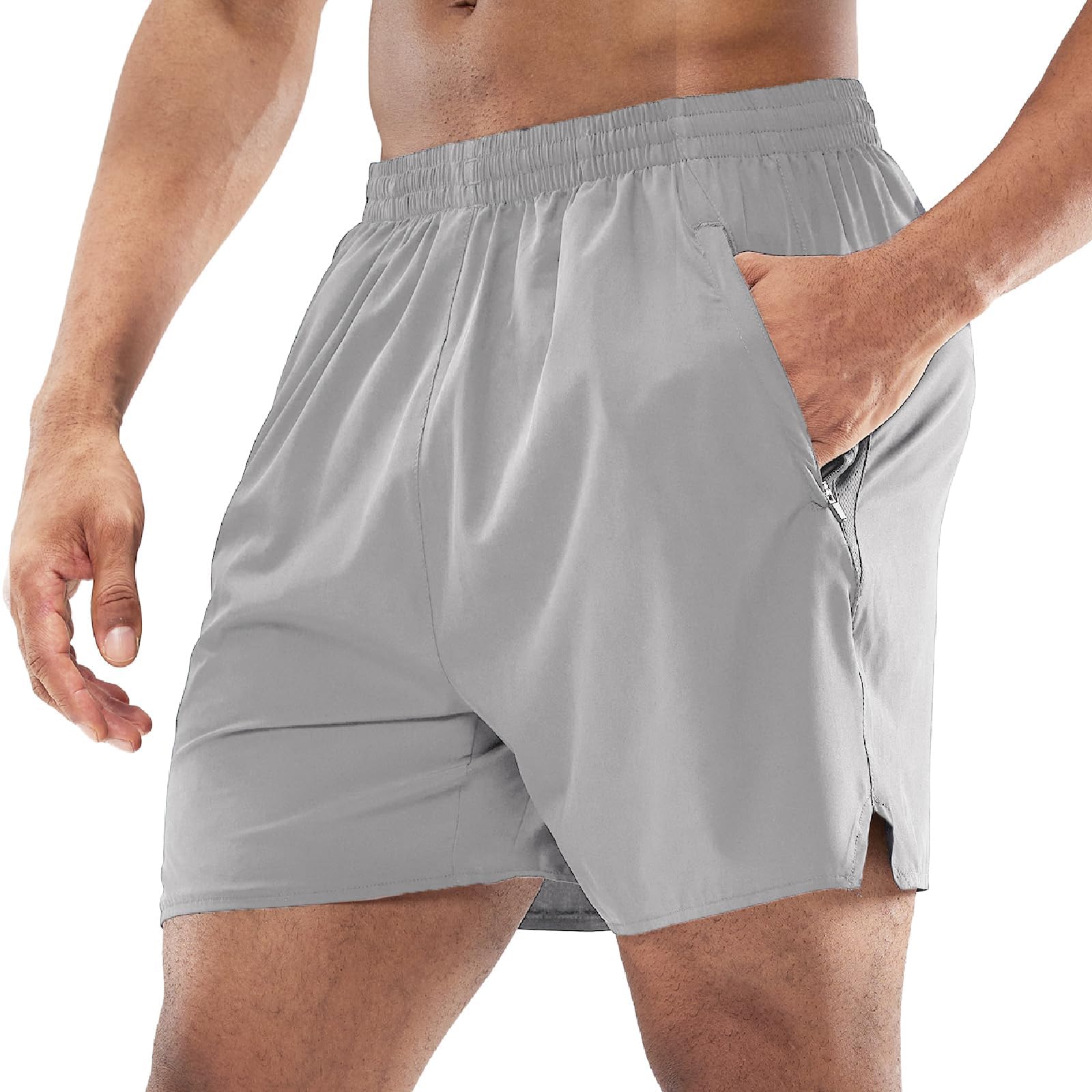 MIER Men's 5 Inch Running Shorts Quick Dry Outdoor Sports Workout Summer with Po