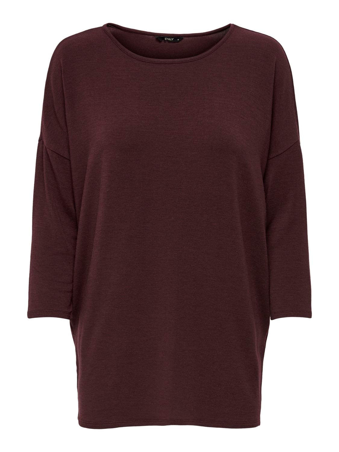 ONLY ONLGLAMOUR Slim 3/4 Sleeve Stretch Round Knit Sweater