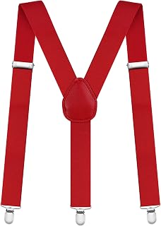 Aomig Men's Braces Extra Strong Wide 3.5 cm with Very Strong 4 Metal Clips, Adjustable and Elastic, One Size Fits All for Men and Women