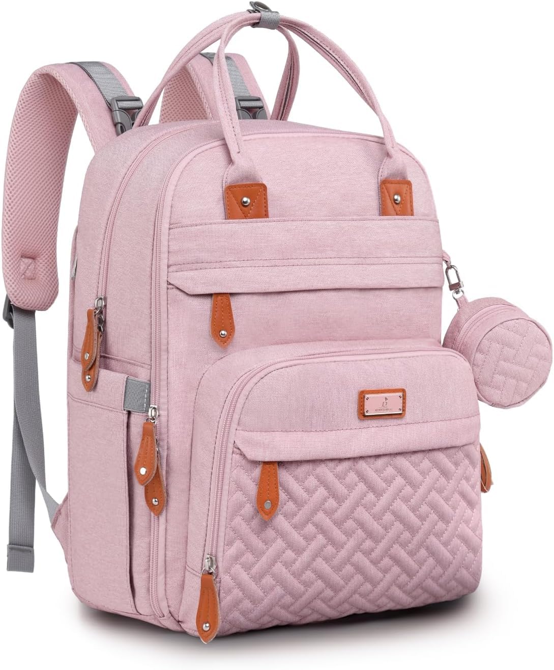 BabbleRoo Diaper Bag Backpack - Baby Essentials Travel Bag - Multi function Wate