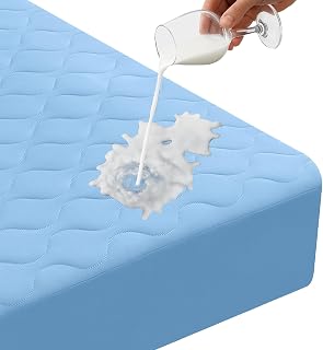 Ystyle Mattress Protector 90 x 190 cm Quilted Blue