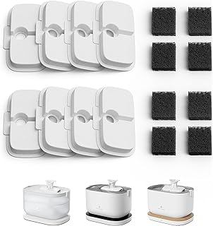 PETLIBRO Replacement Filters for Dockstream Cat Water Fountain PLWF106/PLWF116/PLWF115/PLWF105/PLWF005, 4 Months Set of Replacement Filters for Ultra Quiet Cat Fountain, 8 Count for Pet Water Fountain