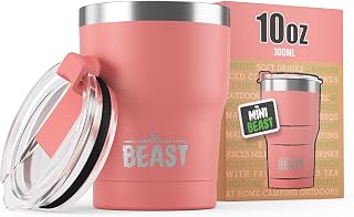 Beast Tumbler - 300 ml (10 oz), Blossom | Reusable Stainless Steel, Vacuum Insulated Cup | Double Wall Travel Flask Perfect for Hot or Iced Coffee | BPA Free