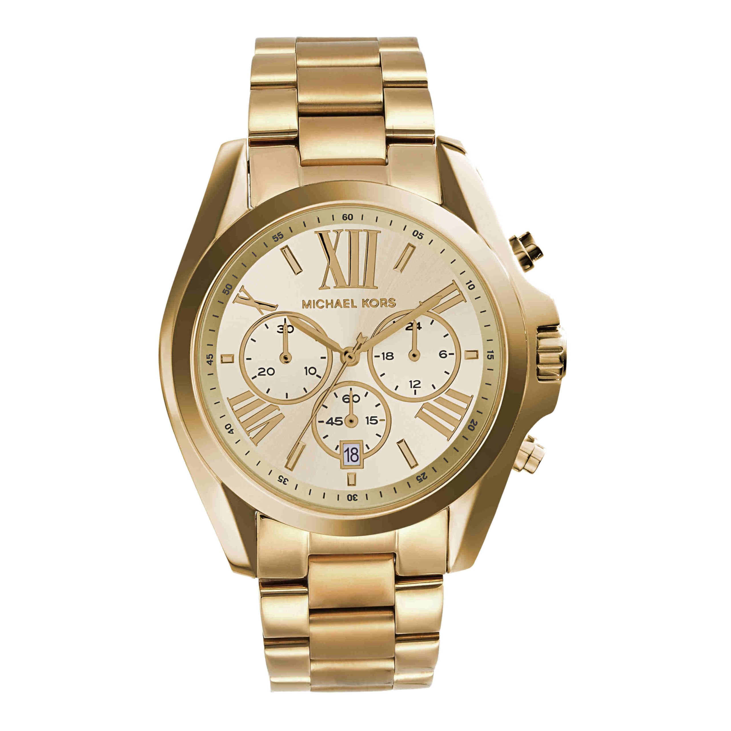 Michael Kors Bradshaw Chronograph Rose Gold-Tone Stainless Steel Women's Watch (