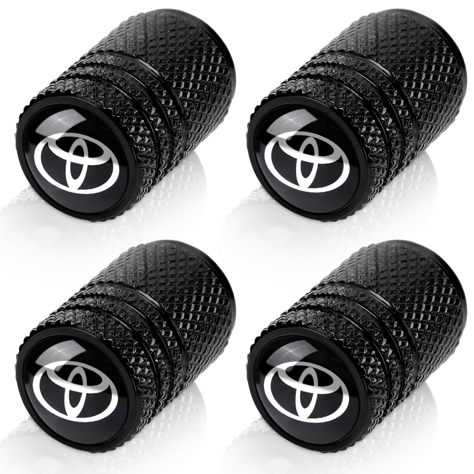4pcs Tire Valve Stem Caps, Compatible with Toyota Avalon Prius Allion RAV4 Highl