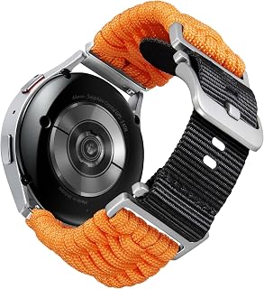 BINLUN Braided Paracord Nylon Watch Strap 18 mm 20 mm 22 mm Fabric Sport Replacement Bands for Smartwatches Compatible with Samsung Galaxy/Ideal for Garmin/Suitable for Huawei