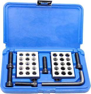 Yunnergo Pair 1 x 2 x 3-Inch Parallel Blocks Set 23 Holes 0.0001 Precision | Ultra-precision parallel blocks set, Complete set including storage case and fixing screws for CNC & milling setup