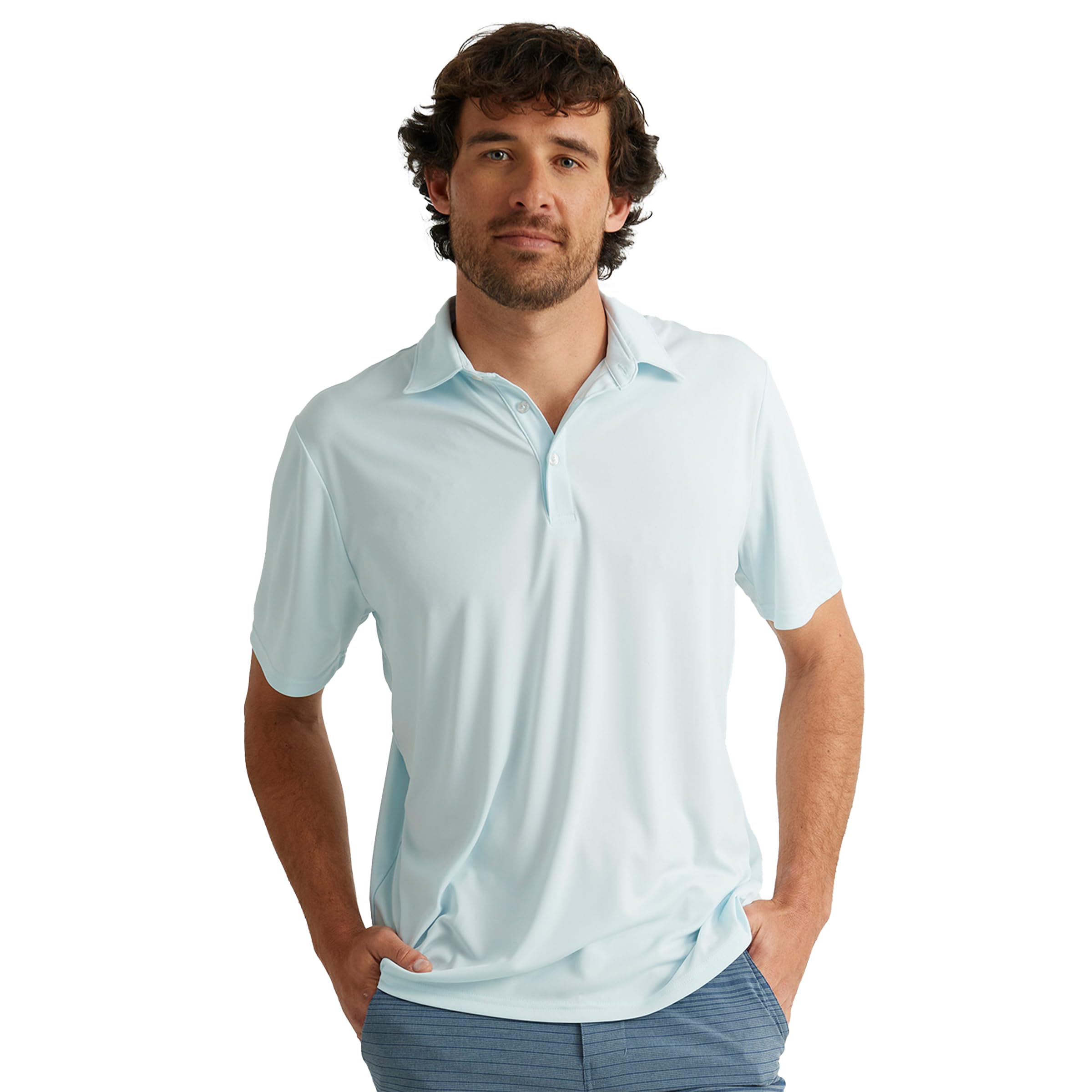 HUK Men's Pursuit Polo, Performance Short Sleeve Polo Shirt