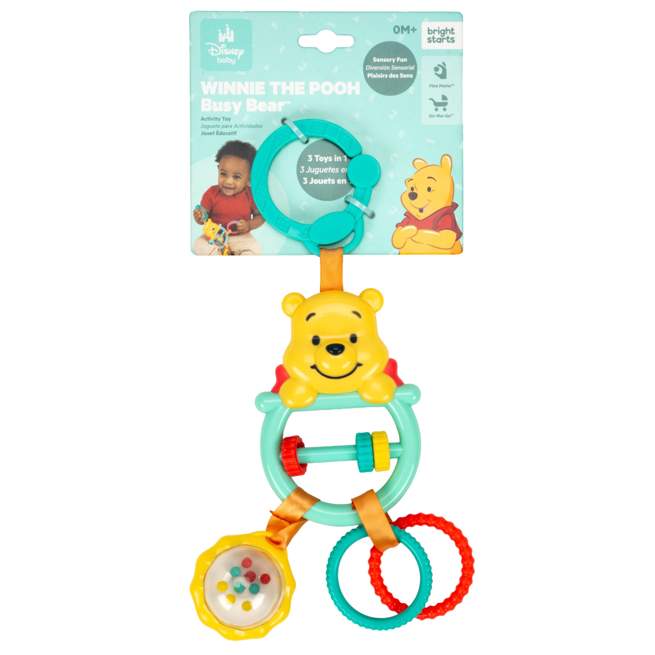 Bright Starts Disney Baby Winnie The Pooh Busy Bear Activity Toy, Unisex Strolle