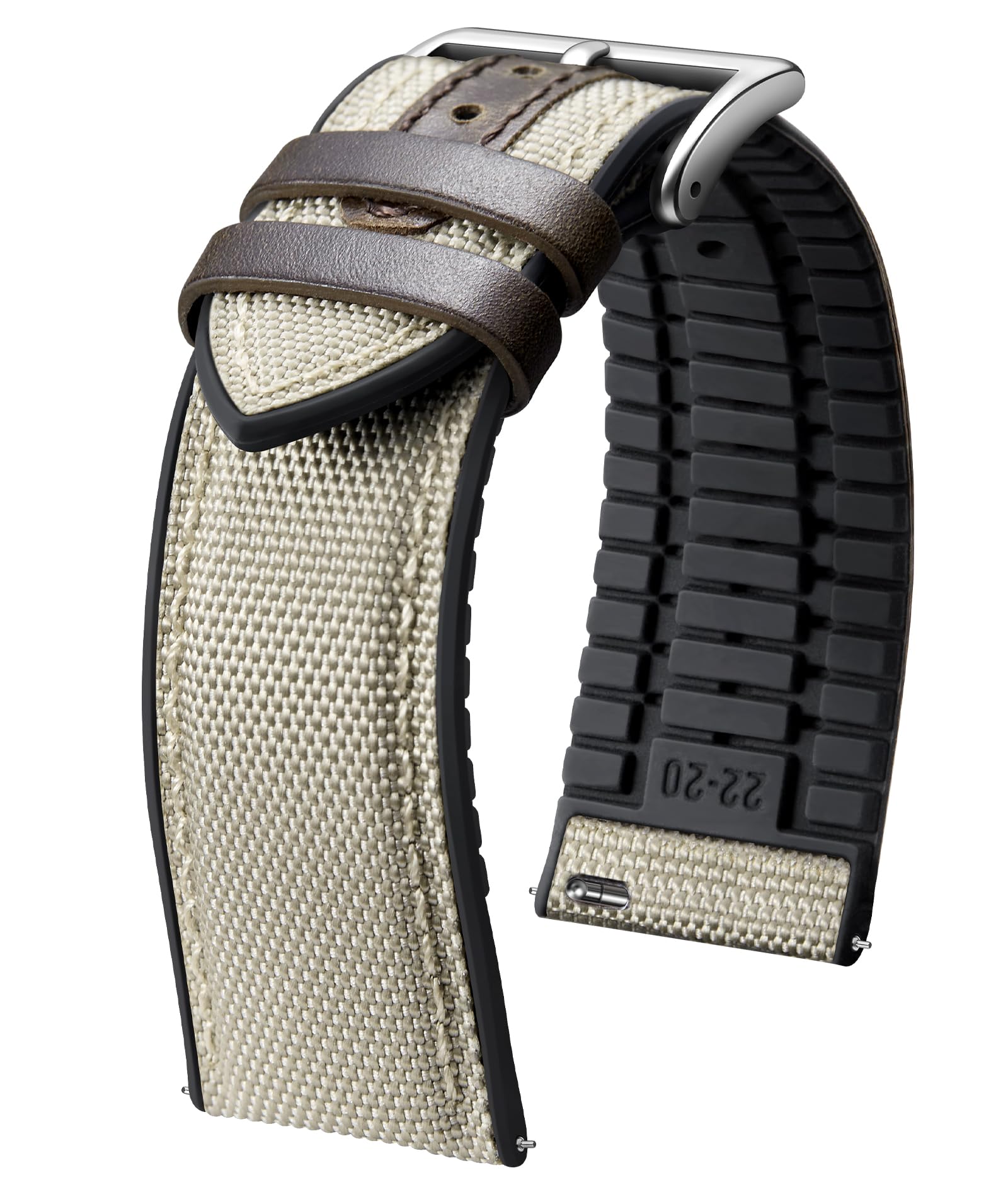 BINLUN Nylon Silicone Watch Bands 18mm 19mm 20mm 21mm 22mm Quick Release Canvas 