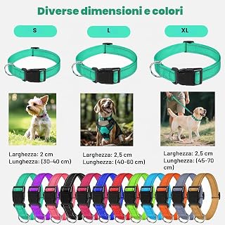 Reflective Dog Collar, Soft Neoprene Padded Breathable Nylon Adjustable Collar for Small Dogs, Red
