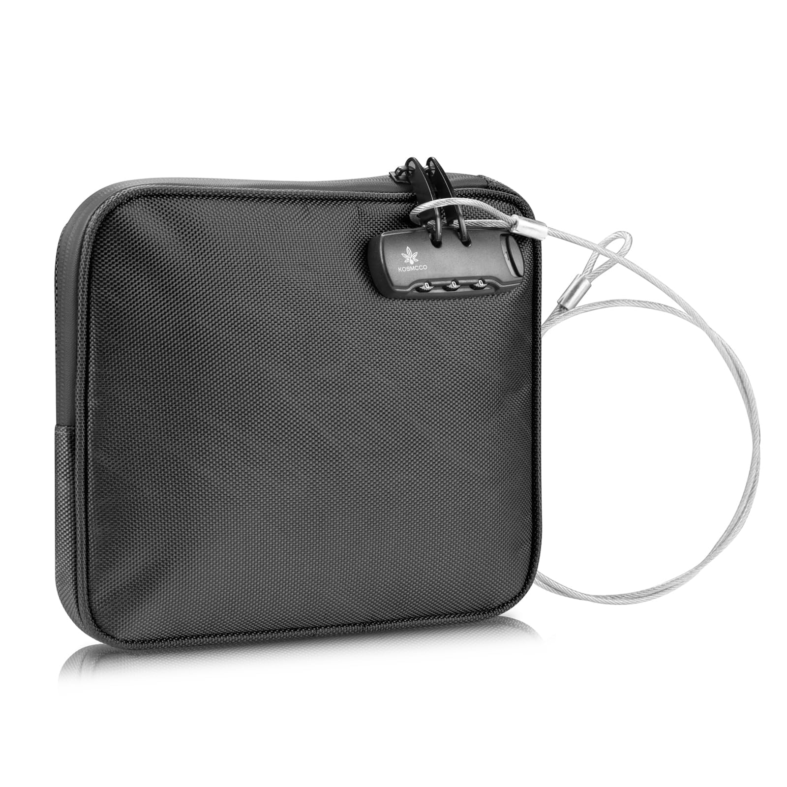 KOSMCCO Beach Locking Bag, Portable Safe, Black, 9x7.5 Inch | Anti-Theft Design,