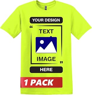 Gildan Custom T-Shirts - Unisex Crew Neck T-Shirt - Customize Your Image, Text & Photo - Men Women Adults