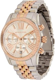 Michael Kors Lexington Three-Hand Two-Tone Stainless Steel Women's Watch and Bracelet Gift Set (Model: MK4817SET)