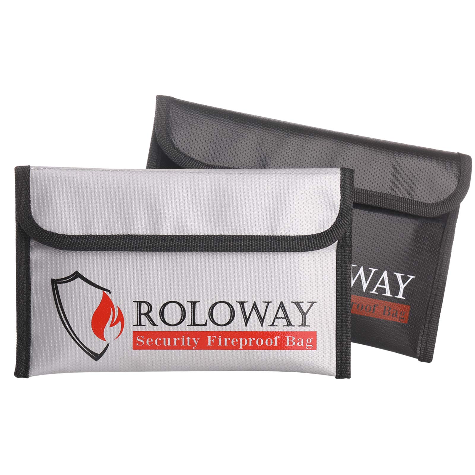 ROLOWAY Small Fireproof Bag (5 x 8 inches), Non-itchy Fireproof Money Bag for Ca