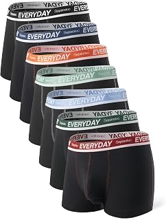 Separatec Men's 7 Set Cotton Elastic Separate Cover Colorful Boxer Slip
