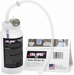 Cal-Spec Tools Brake Bleeder Kit - One-Way Check Valve, Magnet Mount, 16oz Catch Bottle, 16” Hose