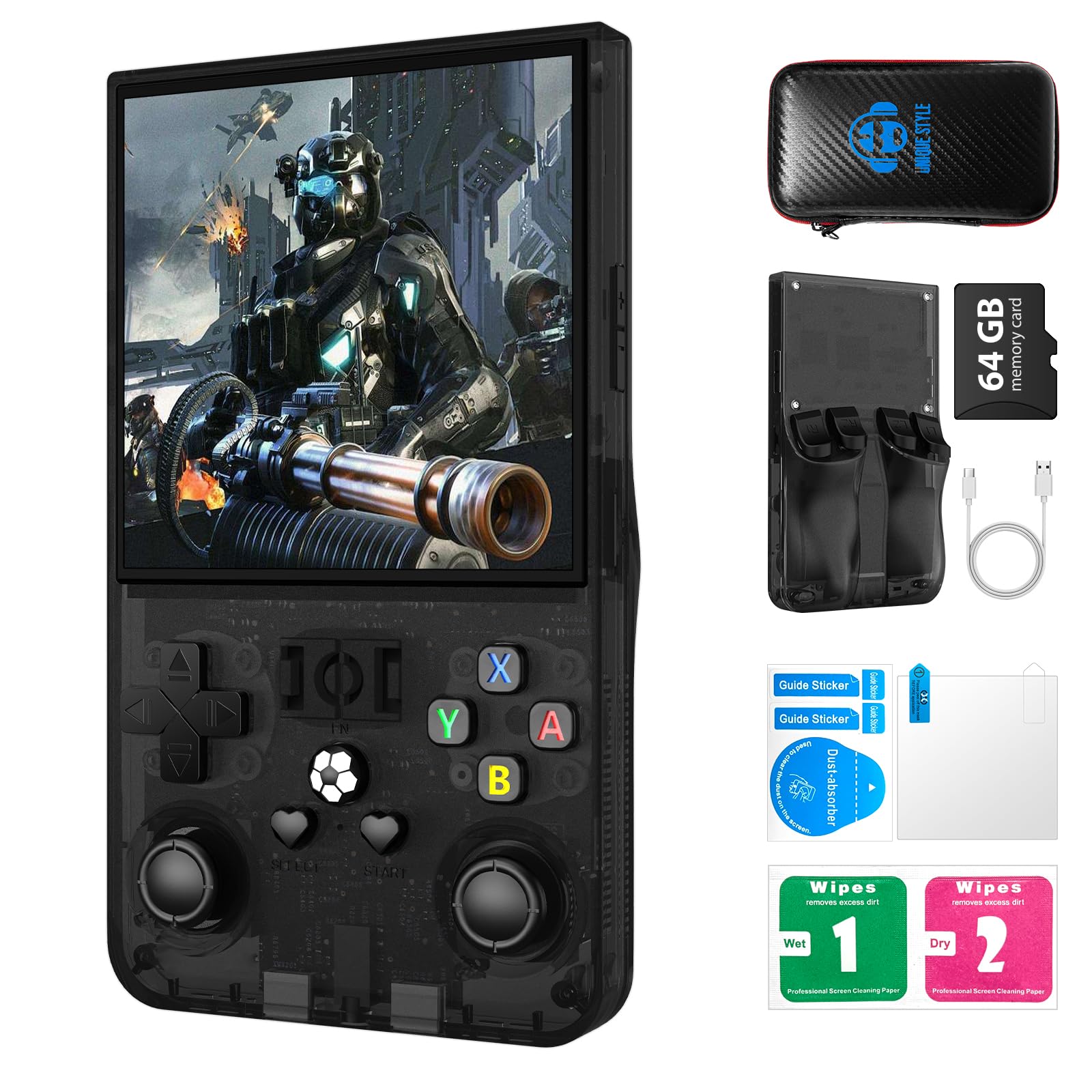 Wsifybt Retro Handheld Gaming Console, Video Game Console with 4.0-Inch 4K HD IP