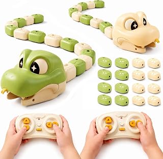 Remote Control Snake Game | Magnetic Hungry Snake Game Eating Itself | Realistic RC Snakes with Sounds and Lights | Rechargeable Interactive Parent-Child Competitive Race Games
