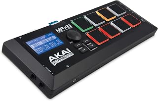 Sampler Akai MPX8 Mobile SD Sample Player | 8 Velocity-Sensitive Pads, MIDI Connectivity, SD Card Slot, for Sampling and Beat Making