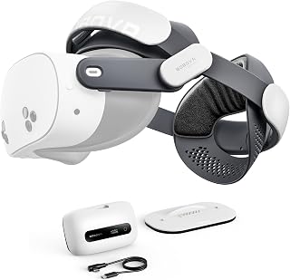 BOBOVR M3 Pro+ Battery Head Strap Compatible with Meta Quest 3S and Quest 3, Includes BM60 Battery and Fast Charging Dock, Dual-Mode VR Strap, Reduced Face Pressure, Stable Fit for Active Play