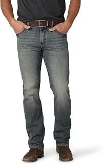 Wrangler Men's Retro Slim Fit Straight Leg Jean, Dark Knight Stretch, 38W x 30L