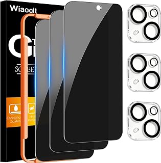 Wiaocit Tempered Glass Privacy Screen Protector for iPhone 15 Plus