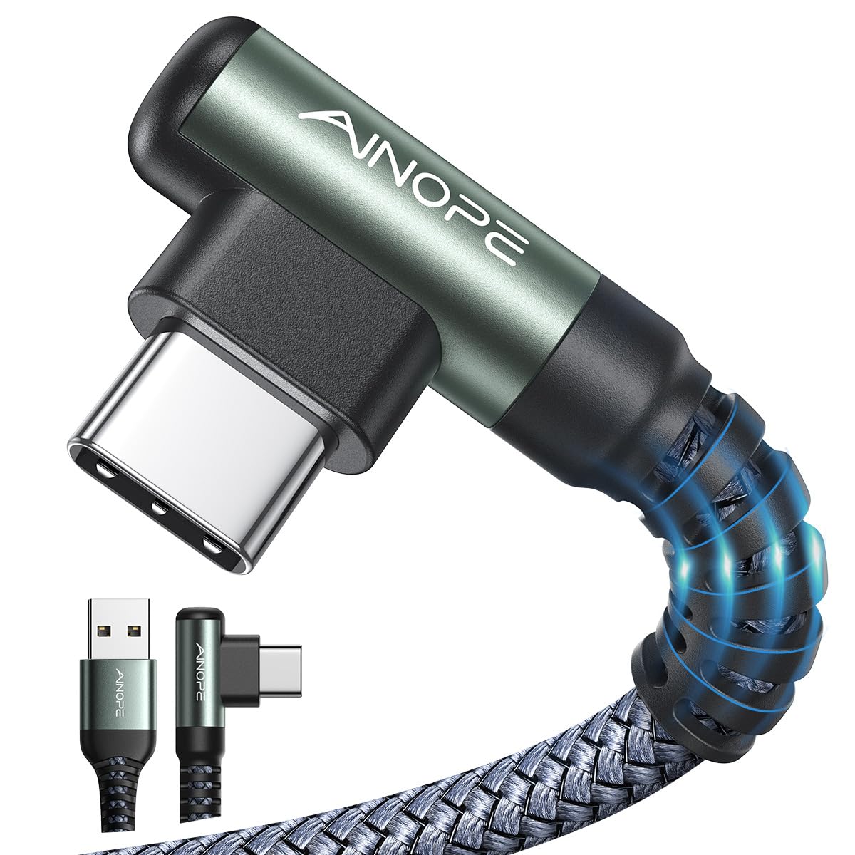 AINOPE USB A to USB C Cable 6.6FT 2 Pack Type C Charger Fast Charging Cord | Rig