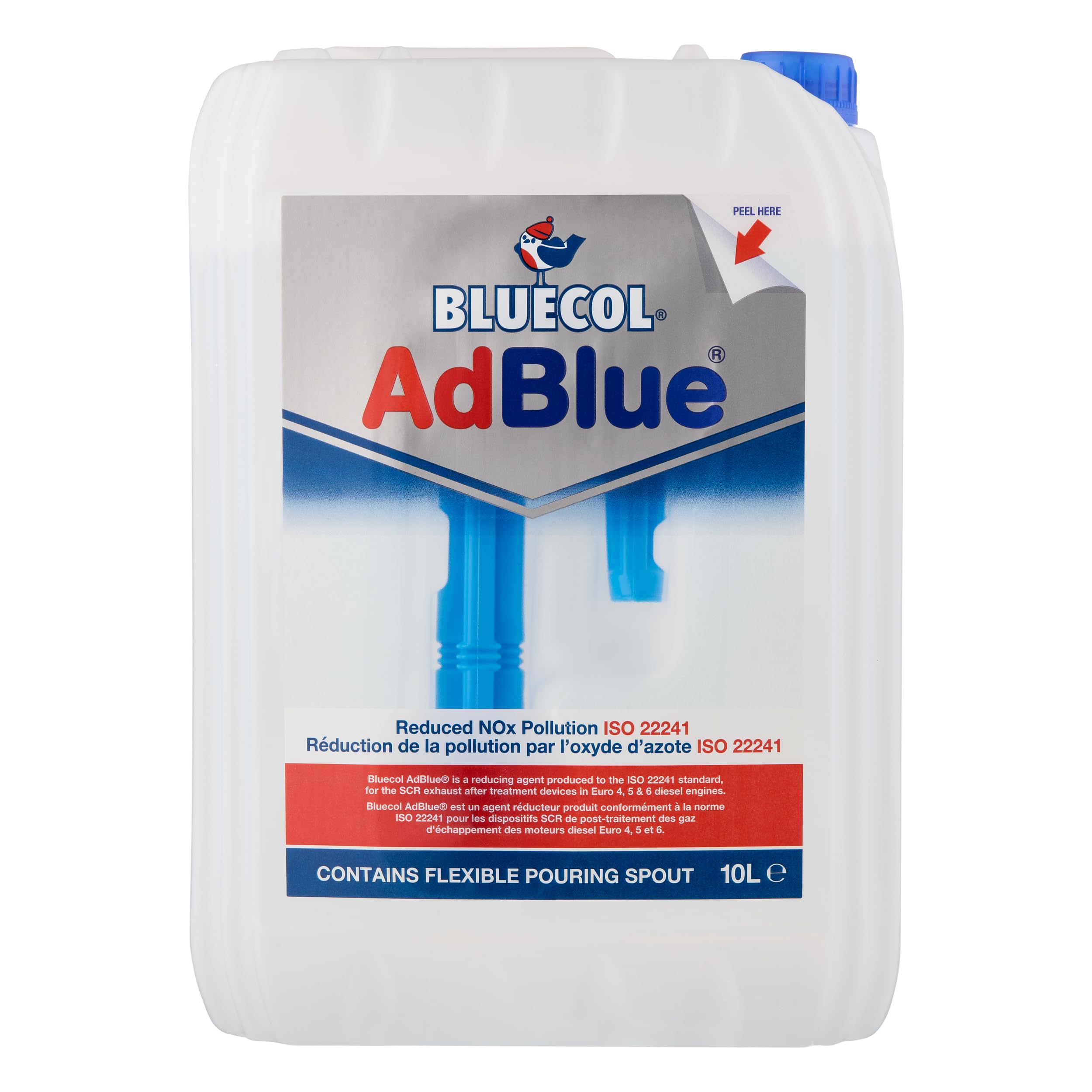 Bluecol AdBlue with Integrated Easy Pour Spout, 10L - High Purity Diesel Exhaust