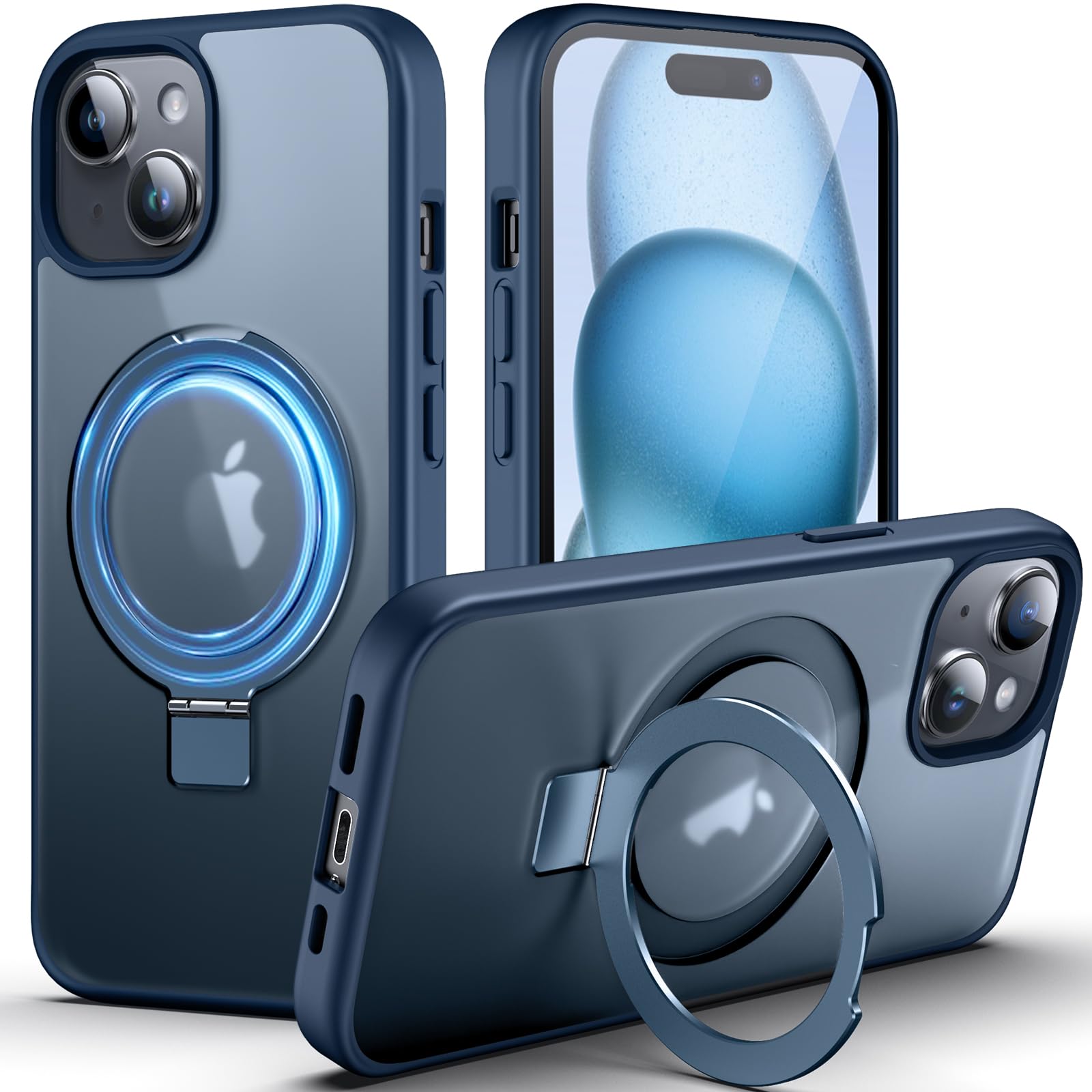DASFOND Mag-Stand Designed for iPhone 15 Case, 2023 Upgraded [All-in-1] [Compati